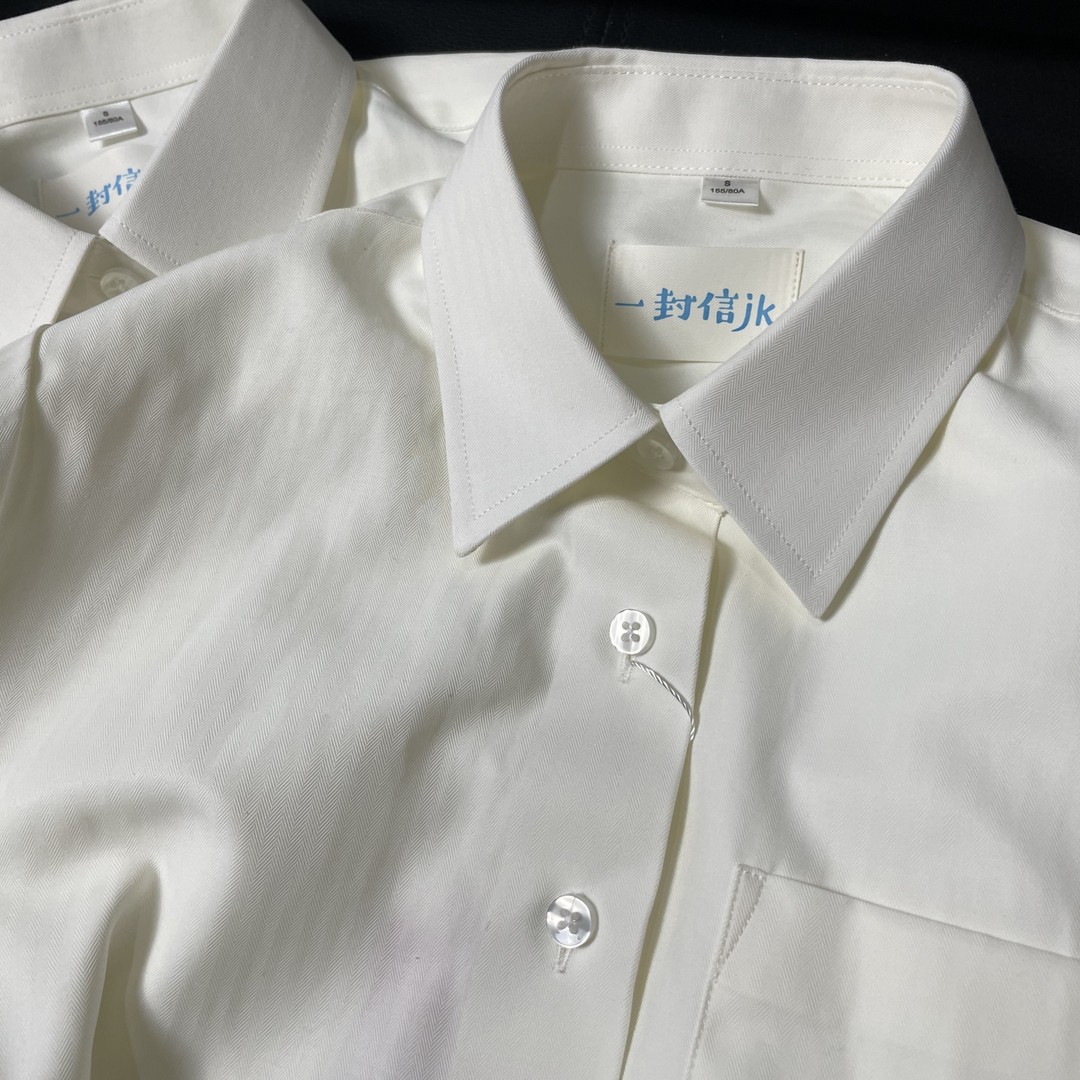 一封信JK长袖白色宽松衬衫jk基础款 校供感 JK制服 学院风长袖