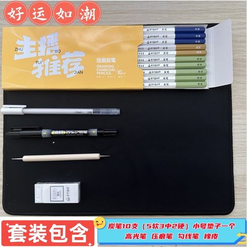 Chinjoo/青竹画材老师同款炭笔套装新款绘画炭笔风景水墨画