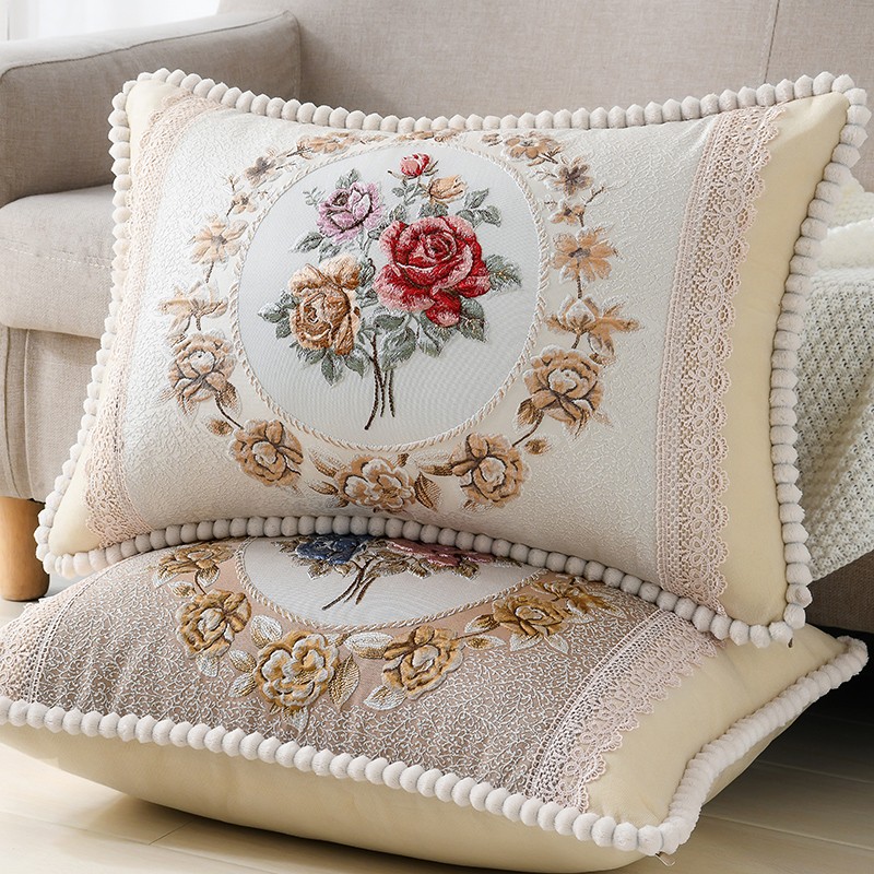 抱枕沙发靠枕床头靠垫护腰大靠背垫汽车腰枕欧式客厅抱枕套不含芯