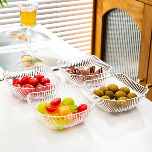 玻璃水果盘网红轻奢家用客厅茶几干果零食摆放盘瓜子2025新款果盘