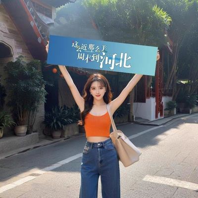 这么近那么美周末到河北旗子旅游手拉旗手幅户外露营氛围打卡条