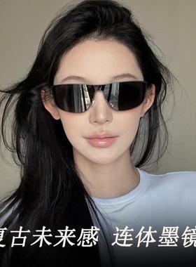 GENIUS MAIDEN连体墨镜女士防紫外线未来感高颜值太阳镜修饰脸型
