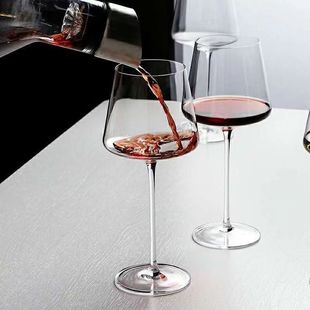 红酒杯轻奢高级感家用水晶红酒杯 高脚杯一对ins欧式 高档创意个性