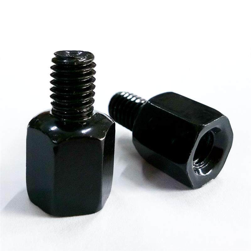 摩托车电瓶车自行车后视镜改装转换螺丝跑车黑色正牙反丝各种爆款