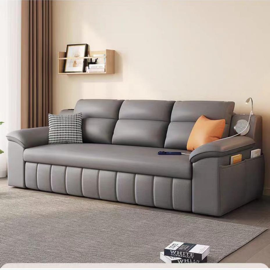 多功能折叠沙发床一体两用可储物家用小户型客厅直排伸缩科技布沙