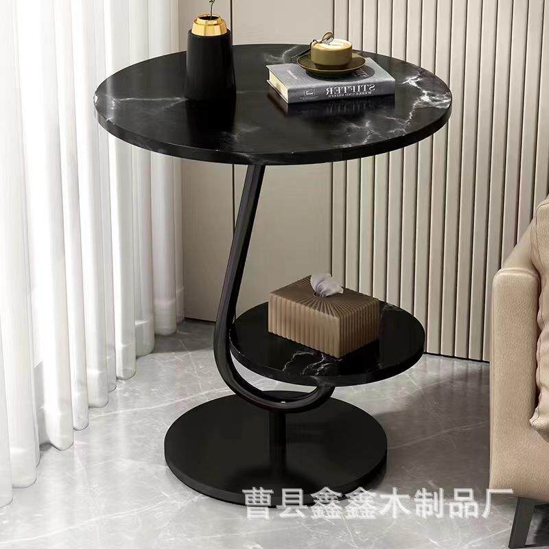 欧式床边桌阳台圆形小茶几民宿边几沙发桌家用客厅简约创意茶几桌