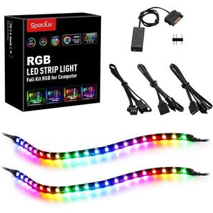 电商LED电脑机箱灯套装 5VARGB3PIN幻彩接主板防水磁铁灯条