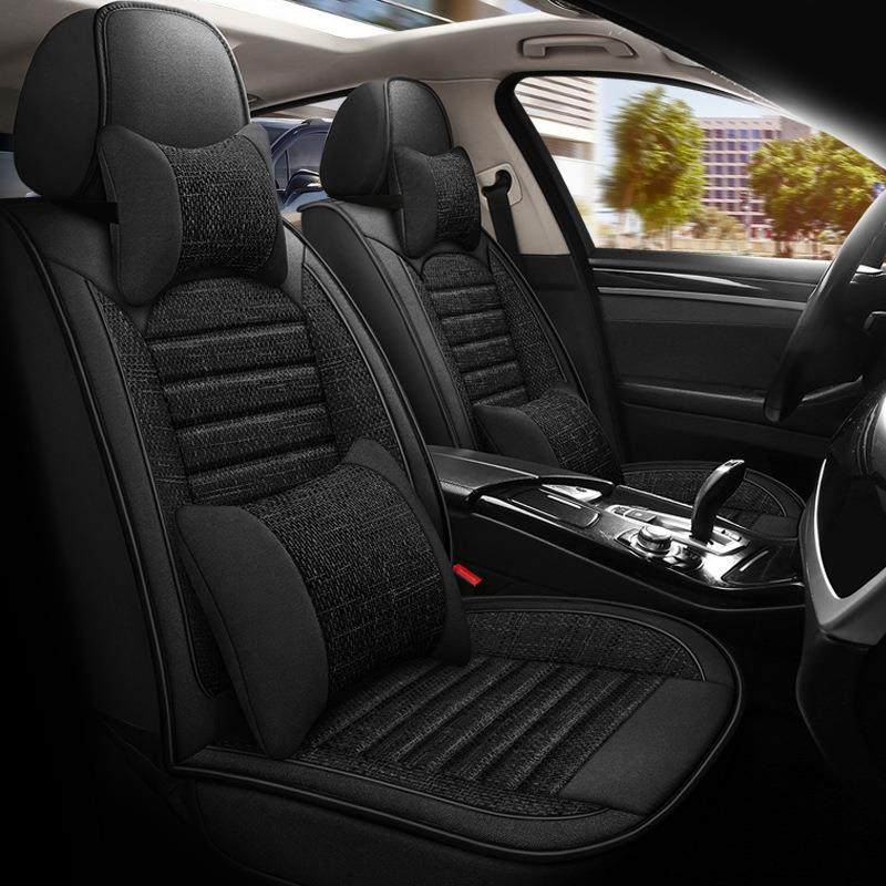 2021凯美瑞卡罗拉雷凌威驰锐志RAV4全包坐垫四季通用亚麻汽车座套