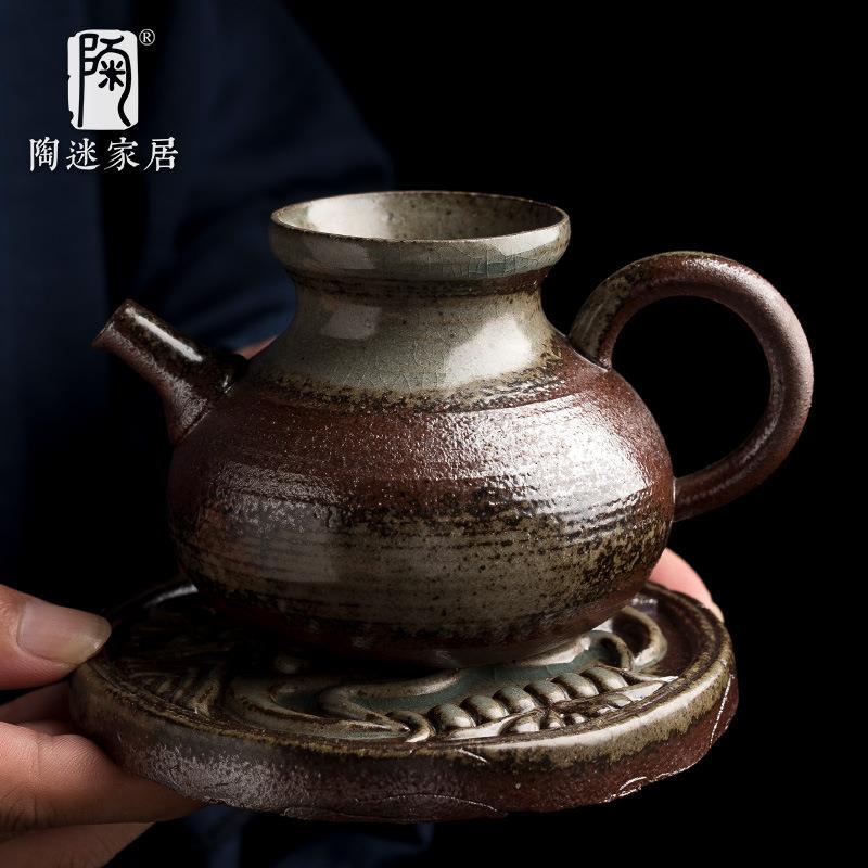 陶迷清水柴烧公道杯家用陶瓷分茶杯大号手工茶海日式复古茶道配件