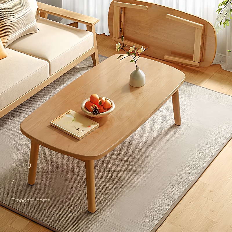 可折叠茶几小户型客厅家用茶几餐桌两用卧室小矮桌实木简约小桌子