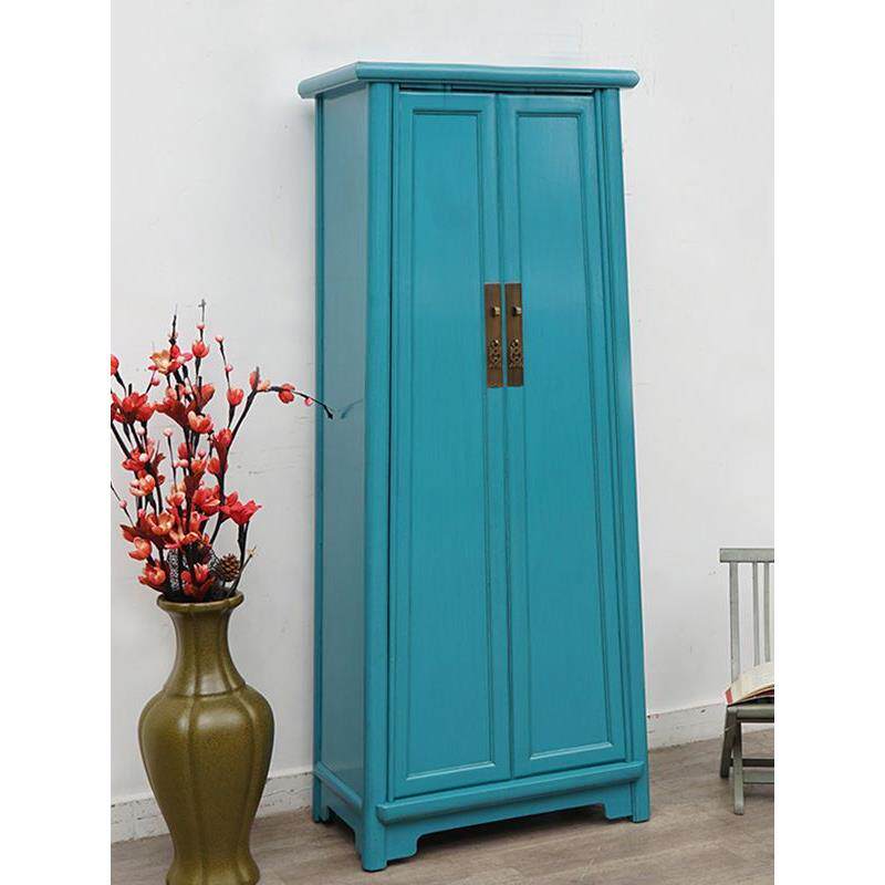 中式实木衣柜仿古高柜简易衣柜家用卧室经济型收纳储物柜衣橱现货