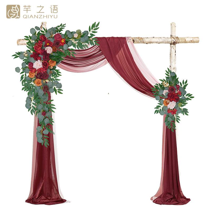 门楣花水牌仿真花婚礼超大拱门花水牌花装饰仿真热销婚庆道具