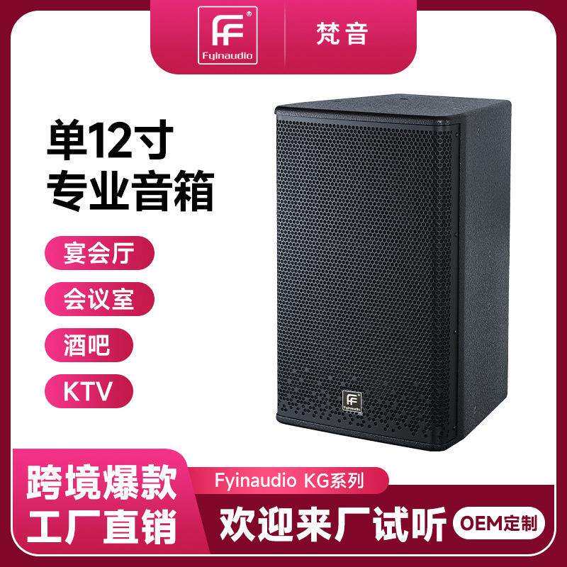 现货单12寸木质音箱会议室培训教室家用酒吧KTV大功率专业音响