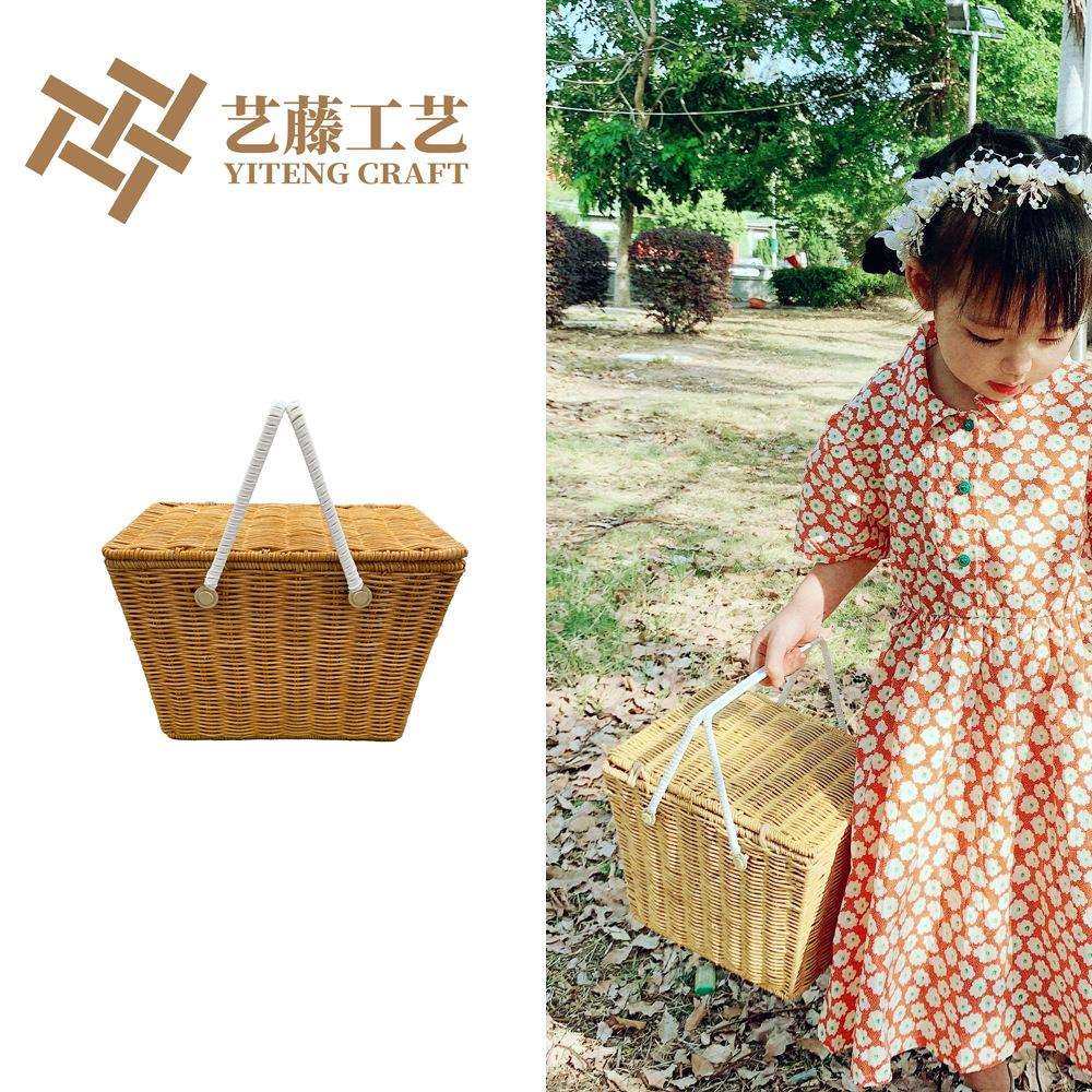 现货供应藤编儿童菜篮子手工编织挎篮户外郊游野餐收纳拍摄道具,鲜花速递/花卉仿真/绿植园艺,割草机/草坪机,淘宝优惠券,粉丝福利购,淘宝优惠卷