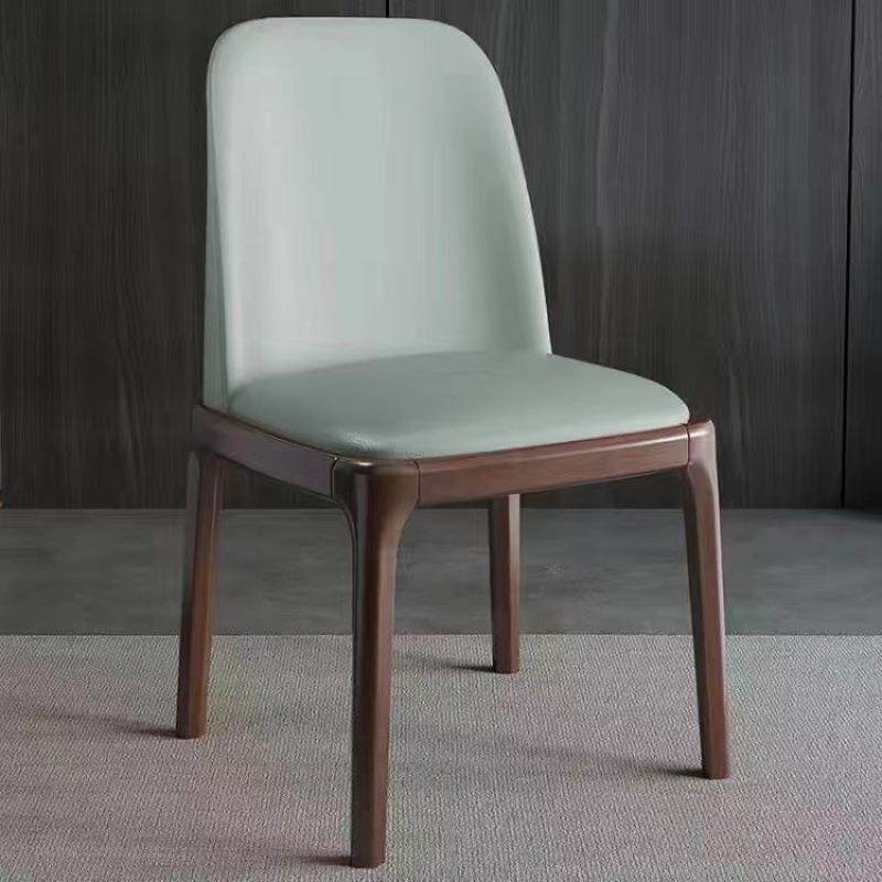 实木餐椅轻奢餐桌椅子家用简约现代北欧餐厅软包凳子餐桌椅靠背椅