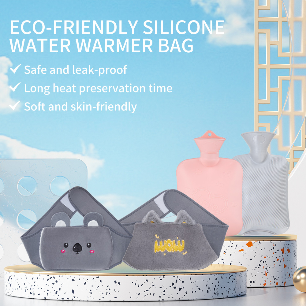 热水袋毛绒护腰带注水暖水袋热敷暖腰暖手宝充水式暖肚子煖宝宝女