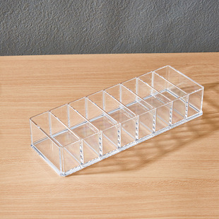 8格眼影收纳化妆品收纳盒透明塑料腮红荧光笔眼影粉饼口红整理盒