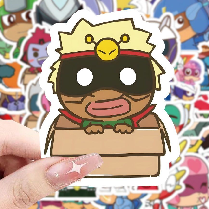 126张开心超人表情包贴纸趣味开心超人联动画片周边Q版贴画DIY