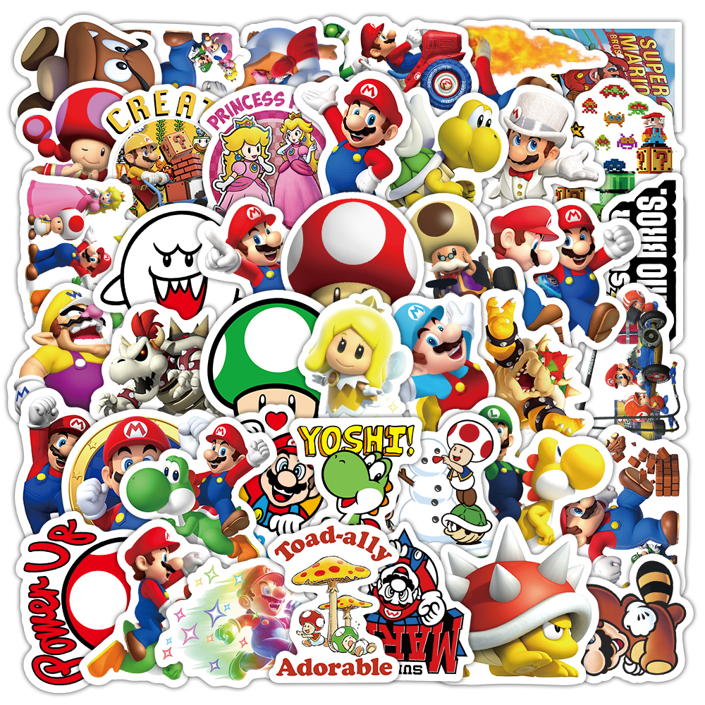 超级玛丽马里奥贴纸经典卡通