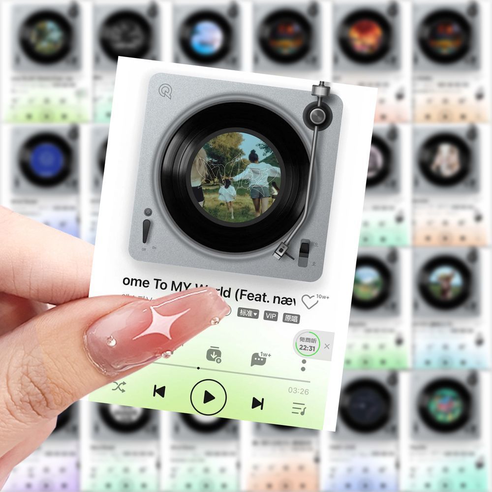 188张Kpop歌单专辑封面贴纸创意ins二次元贴画手机手账装饰贴纸