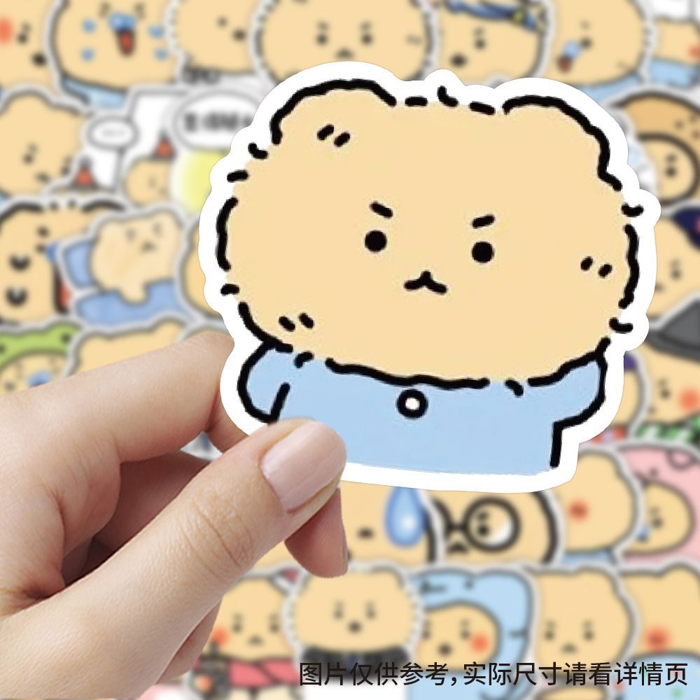新款土豆熊贴纸卡通可爱装饰创意表情手机桌面diy手账防水款贴画