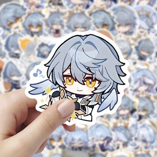 181张星期日与知更鸟贴纸卡通可爱崩坏星穹铁道周边手账装 饰贴画