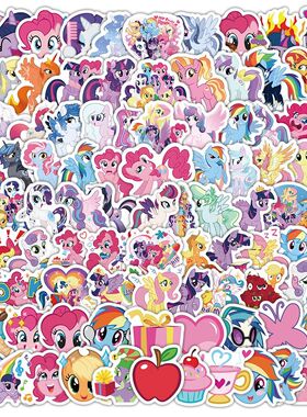 120张小宝马莉贴纸可爱卡通装饰手账桌面笔记手机行李箱防水贴画