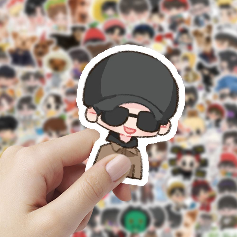 200贴十个勤天贴纸卡通可爱人物手机手账周边装饰防水自粘diy贴画
