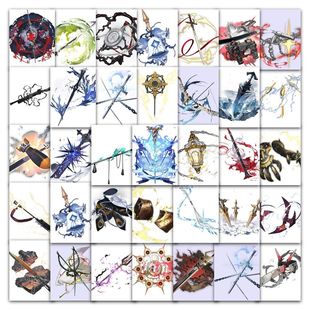 189白夜极光武器贴纸高颜值武器动漫周边手机装饰手账防水diy贴画