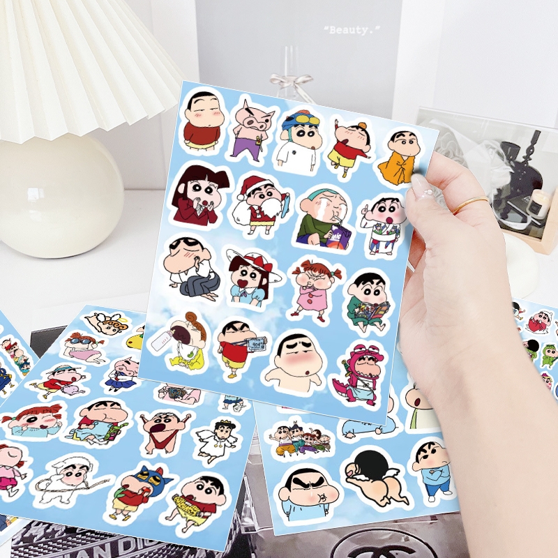 蜡笔小新防水贴纸卡通可爱贴画手机壳笔记本电脑充电宝行李箱粘贴