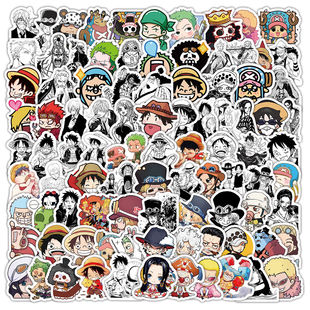 饰手机行李箱手账贴画防水 贴纸装 120贴爆款 海贼王卡通周边二次元