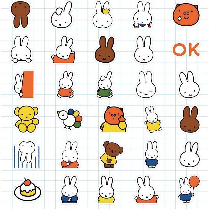 卡通可爱米菲兔贴纸儿童奖励