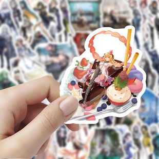 180张尘白禁区立绘周边贴纸卡通二次元纯欲贴画手机手账装饰贴纸