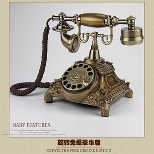 复古欧式仿古老式转盘式酒店宾馆创意家用有线无线插卡电话座机