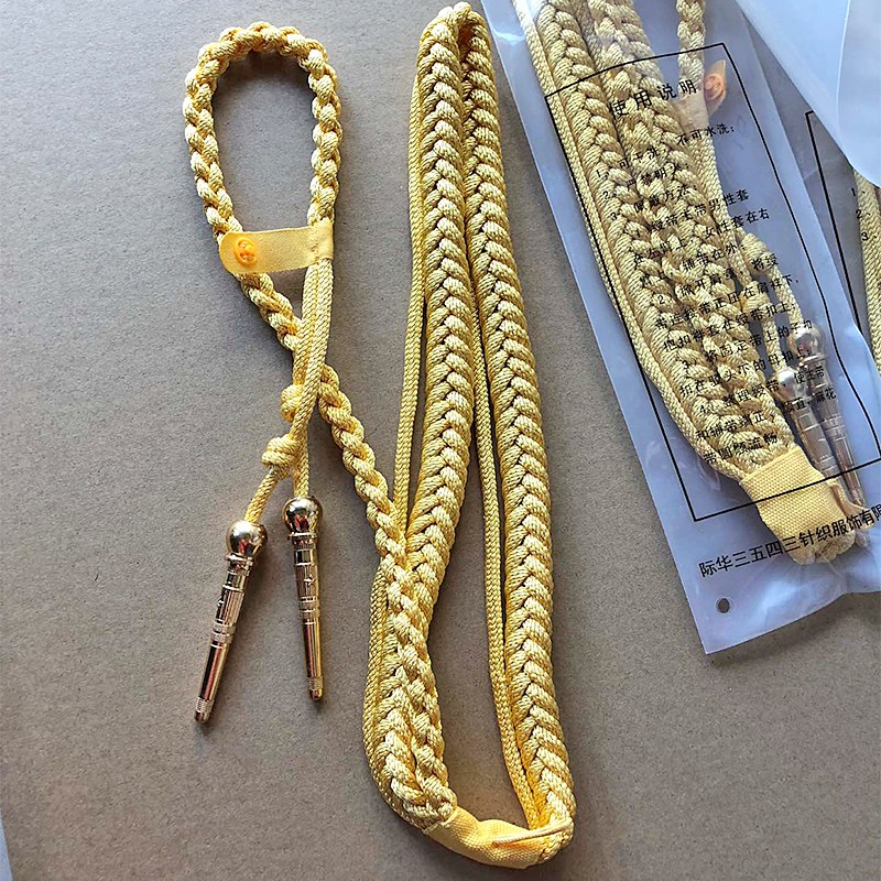 礼服绶带仪仗队穗带肩带黄色绶带乐队演出影视礼仪衬衫白衬衣男女