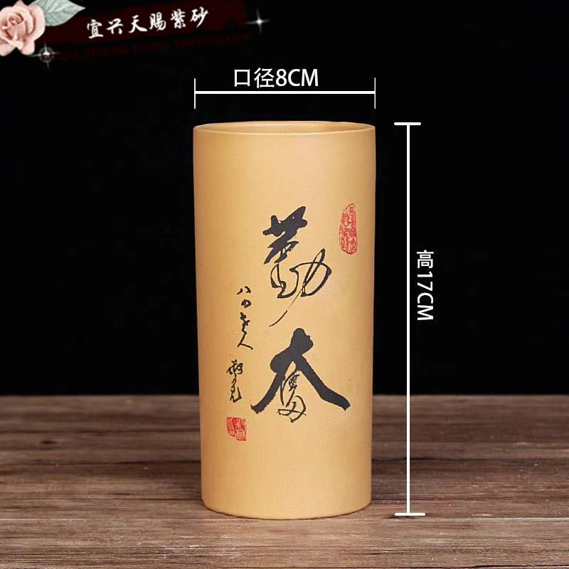 宜兴紫砂花盆签筒悬崖多肉老桩兰花盆景桌面盆栽微型小盆简约透气