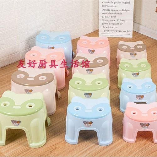 加厚家居幼儿园儿童椅子 塑料凳可爱卡通胶凳成人矮方凳换鞋凳子