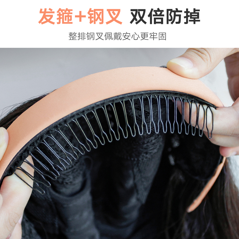 发箍假发女长发全头套长卷发半头套羊毛卷中长发无痕木马卷假发片