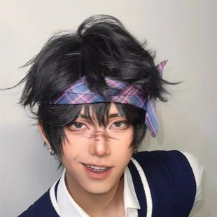 击球手cos无需修剪发男生动漫万用毛反翘第五人格短直发整顶头套