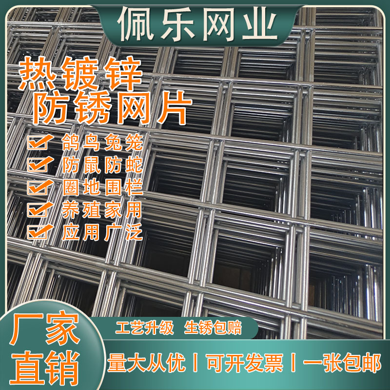 镀锌铁丝电焊网片小孔养殖养鸡鸭狗笼兔笼鸽舍网格网建筑防护隔离