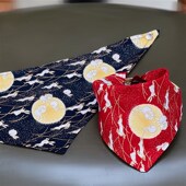 宠物猫咪狗狗过年喜庆三角巾喜字结婚围巾大型犬拉布拉多口水巾