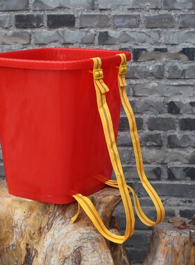 全新料塑料背篼仿竹编中号背篓水果采摘捡山货赶集钓鱼农用背筐