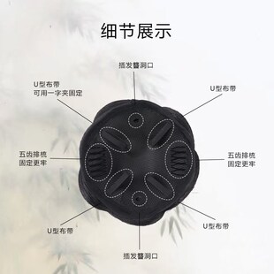 儿童汉服头饰丸子头假发花苞头发发簪新中式马面裙盘发后脑勺垫发