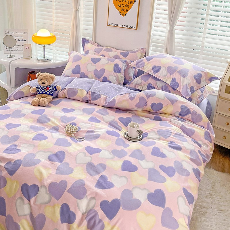 四件套被套床单枕套床上用品宿舍单人学生被子三件套新款被罩被单