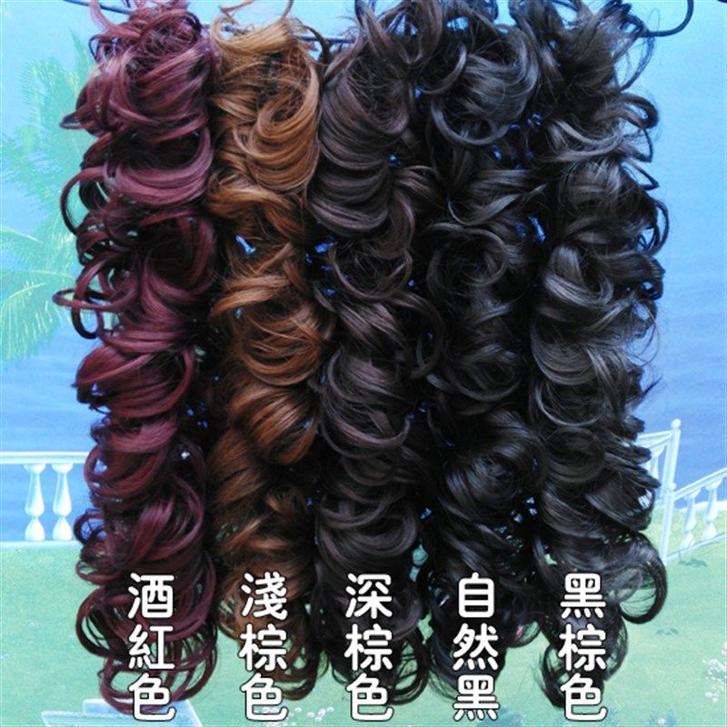 缠绕式发包假发发圈女假发苞丸子头花苞头新娘盘发毛毛虫发条卷发