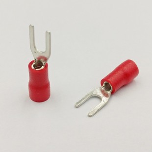 配电箱电柜电线导电螺丝接线夹叉形冷压端子铜鼻子线耳SV1.25 3.2