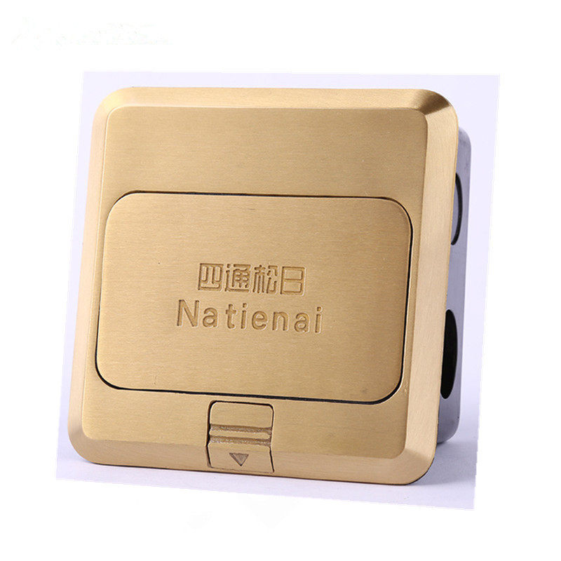 四通松日拉丝质面板地插二三插五孔地面插座弹起式地板插座送底合,电子/电工,地插,淘宝优惠券,粉丝福利购,淘宝优惠卷