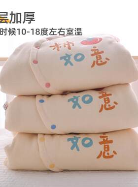 新生婴儿连体秋冬款夹棉衣服冬天连脚冬装男宝宝棉服冬季包脚加厚