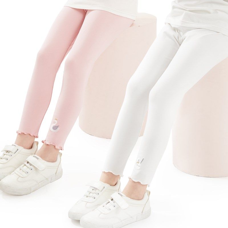 女童打底裤夏季薄款儿童裤子2024新款七分裤中大童白色洋气春秋装,童装/婴儿装/亲子装,裤子,淘宝优惠券,粉丝福利购,淘宝优惠卷