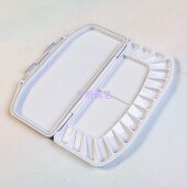 秀明16格水彩颜料调色盒折叠保湿 翻盖写生颜料盒水粉调色盘调色板